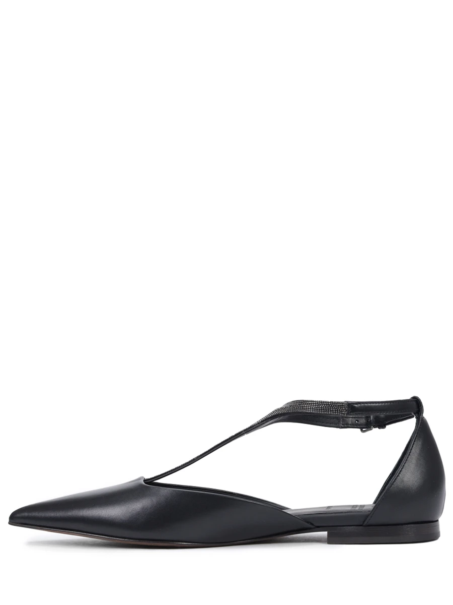 Балетки кожаные