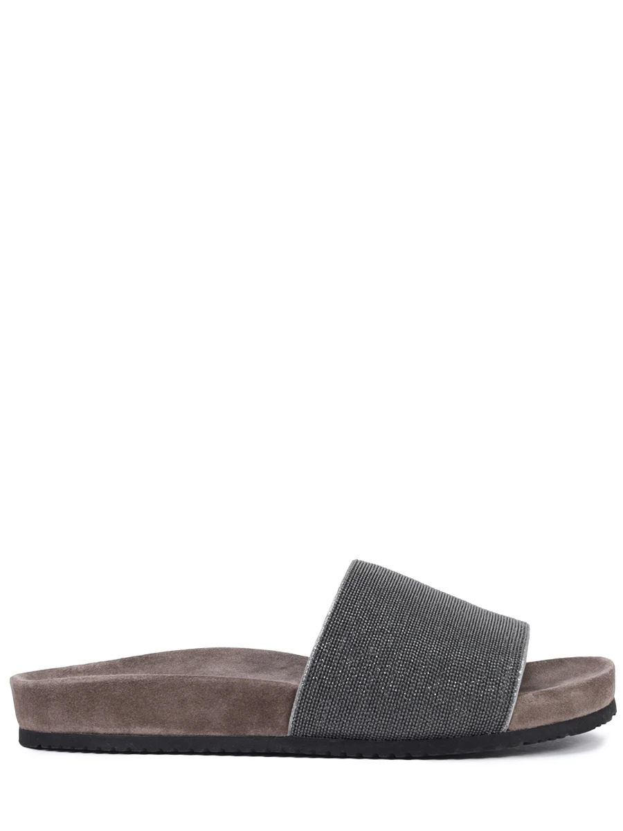 Шлепанцы замшевые