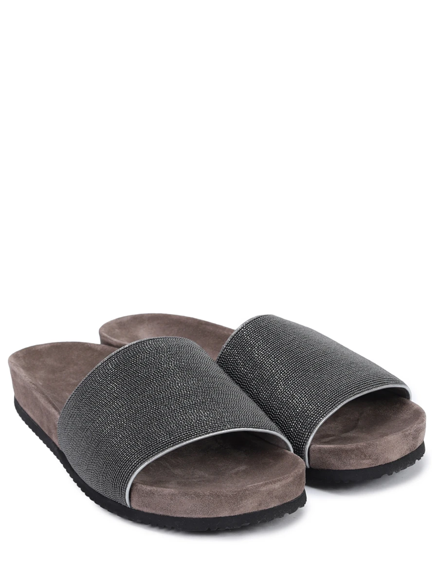 Шлепанцы замшевые