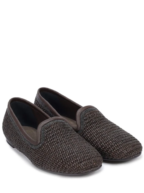 Лоферы из рафии BRUNELLO CUCINELLI