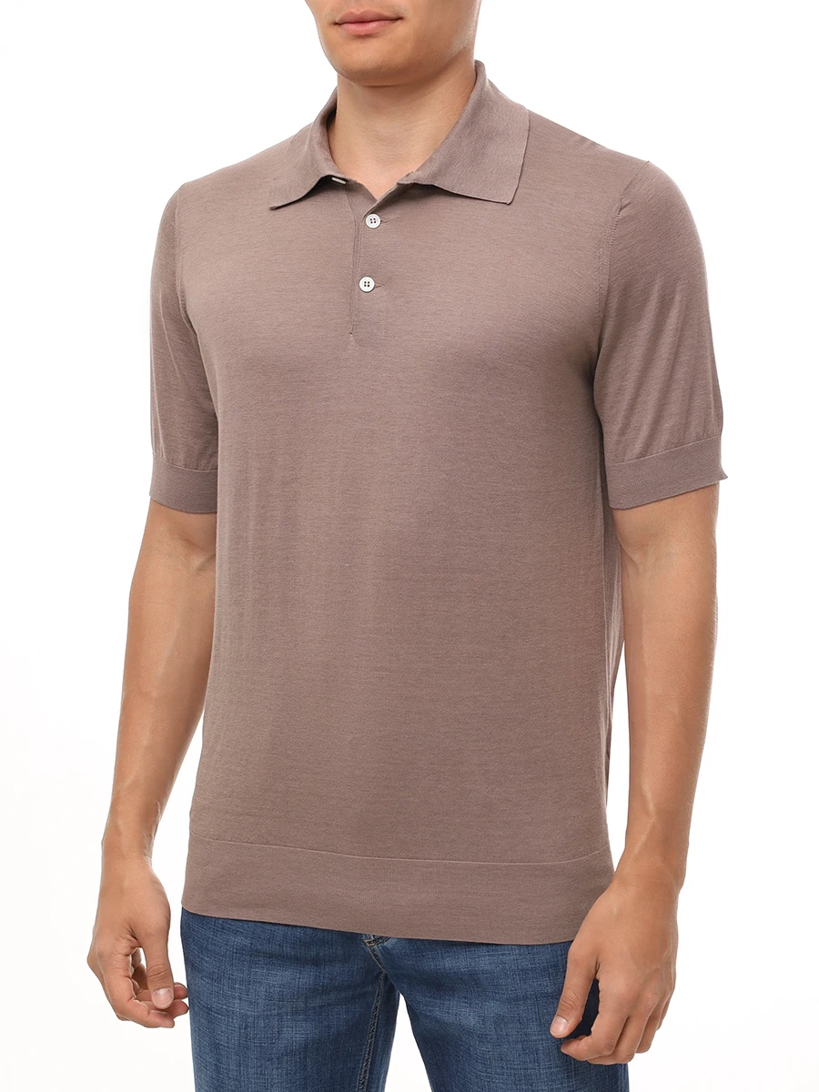 Поло из шелка и хлопка