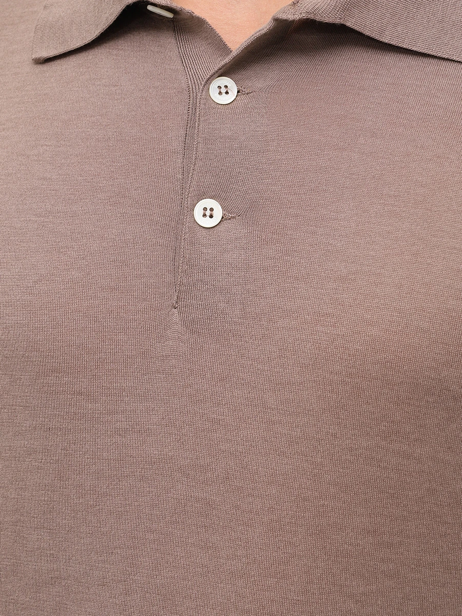 Поло из шелка и хлопка