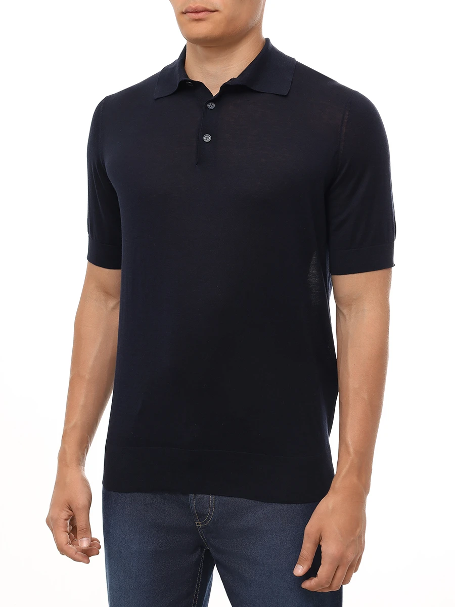 Поло из шелка и хлопка