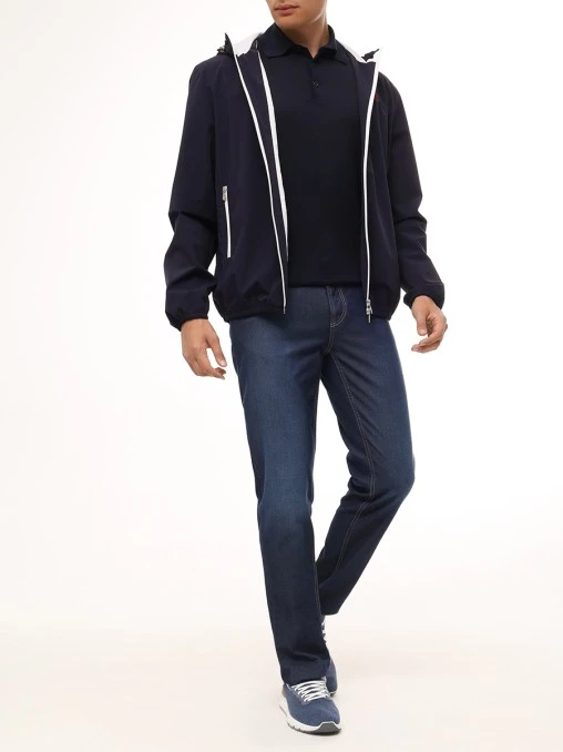 Поло из шелка и хлопка BRUNELLO CUCINELLI