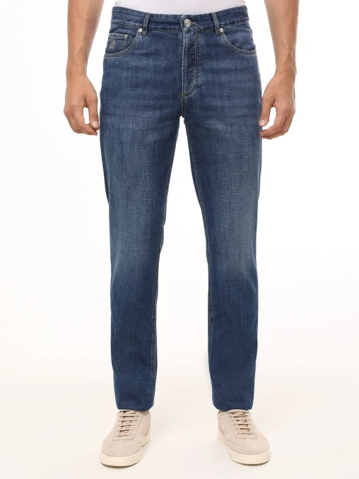 Джинсы Traditional Fit хлопковые BRUNELLO CUCINELLI