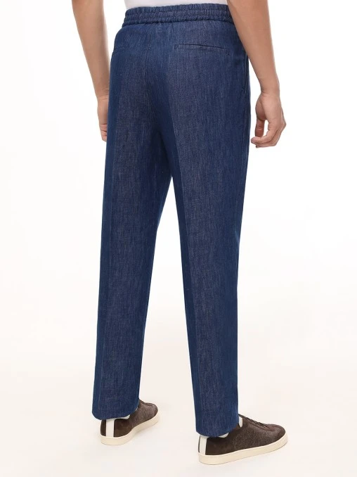 Джинсы Leisure Fit из хлопка и льна BRUNELLO CUCINELLI