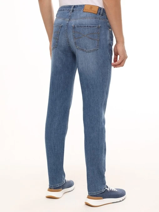 Джинсы Traditional Fit хлопковые BRUNELLO CUCINELLI