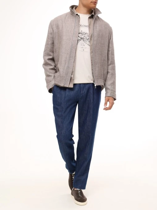 Бомбер льняной BRUNELLO CUCINELLI