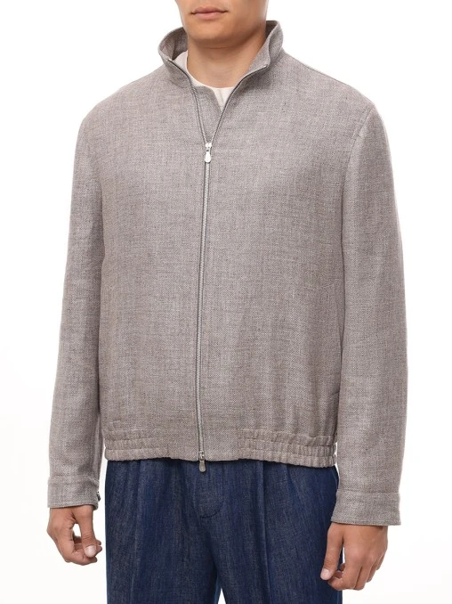 Бомбер льняной BRUNELLO CUCINELLI