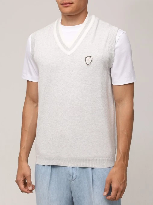 Жилет хлопковый BRUNELLO CUCINELLI