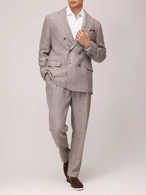 Костюм изо льна и шерсти BRUNELLO CUCINELLI