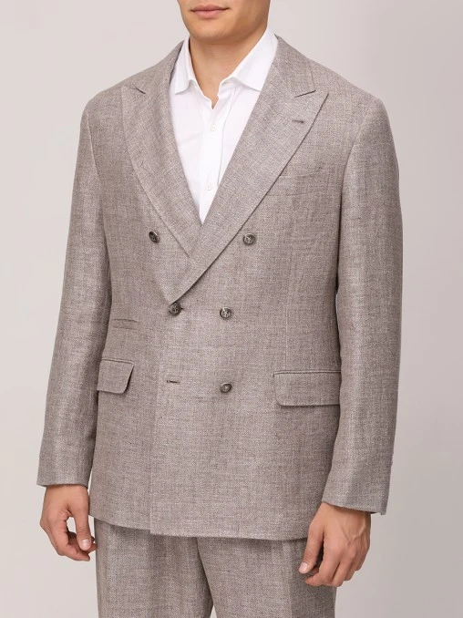 Костюм изо льна и шерсти BRUNELLO CUCINELLI