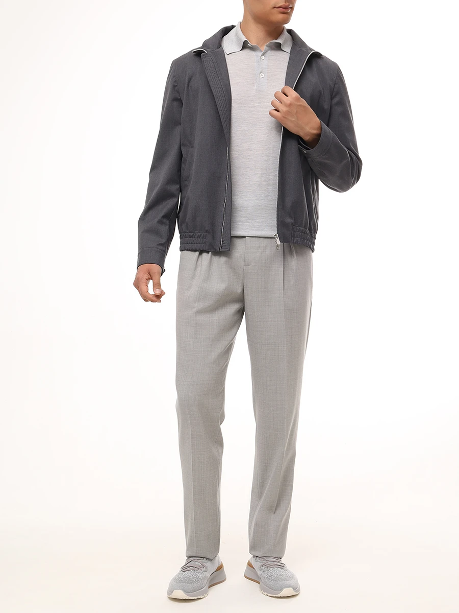 Поло из шелка и хлопка