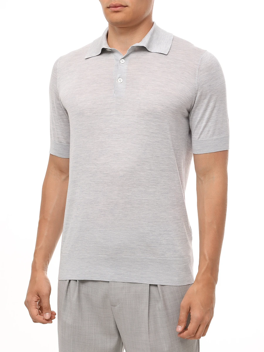 Поло из шелка и хлопка