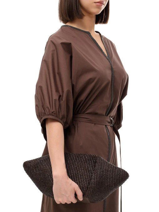 Сумка Pouch Marina из рафии BRUNELLO CUCINELLI