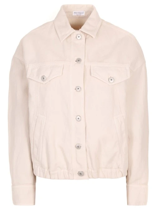 Куртка из хлопка и льна BRUNELLO CUCINELLI