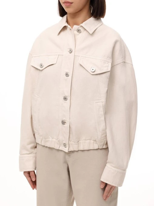 Куртка из хлопка и льна BRUNELLO CUCINELLI