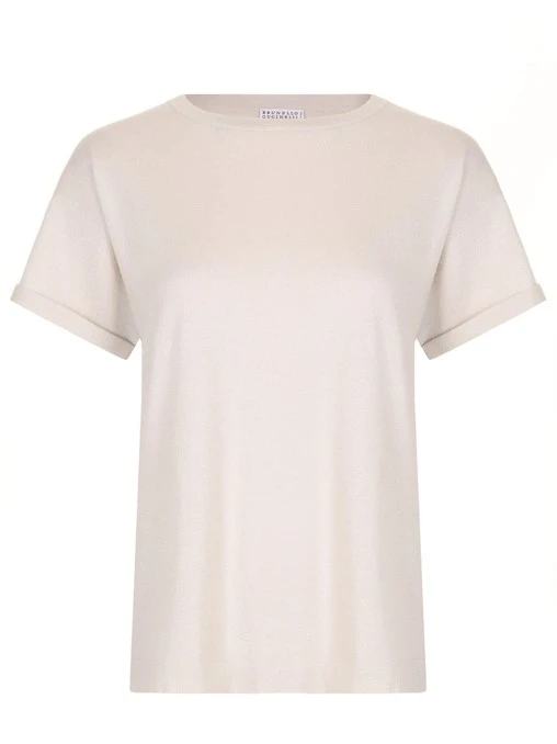 Футболка из кашемира и шелка BRUNELLO CUCINELLI