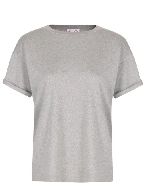 Футболка из кашемира и шелка BRUNELLO CUCINELLI