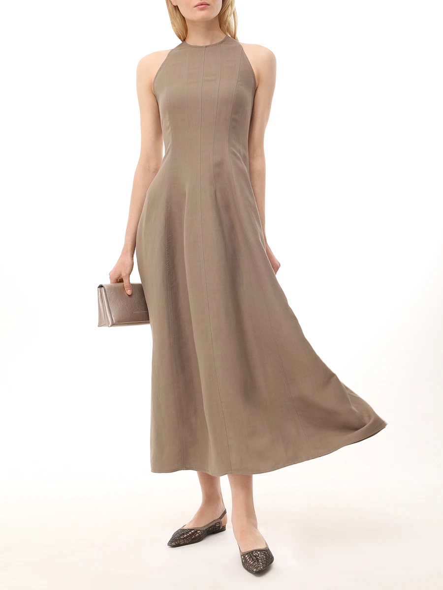 Платье из вискозы и льна