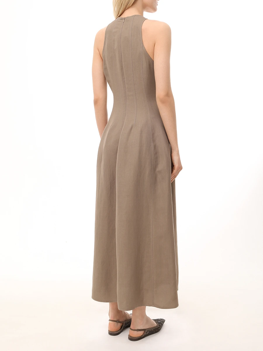Платье из вискозы и льна