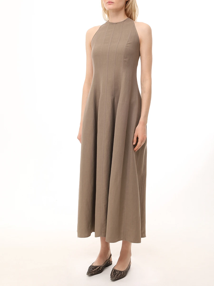 Платье из вискозы и льна