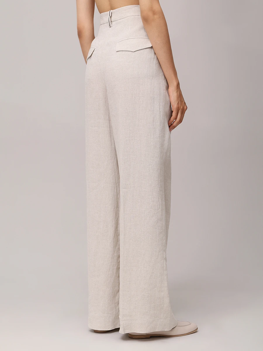 Брюки льняные