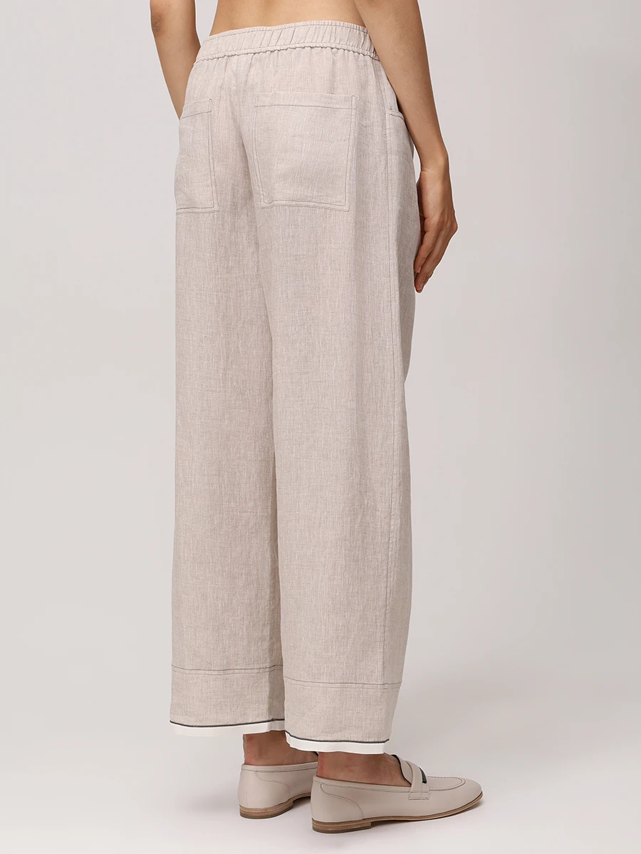 Брюки льняные