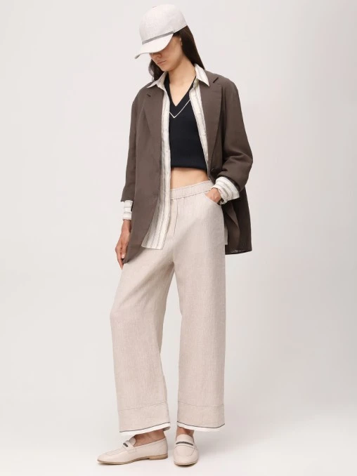 Брюки льняные BRUNELLO CUCINELLI