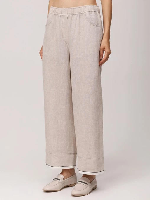 Брюки льняные BRUNELLO CUCINELLI