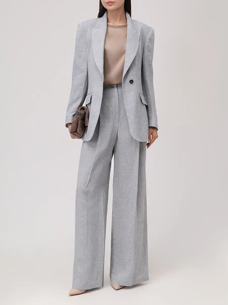 Брюки льняные