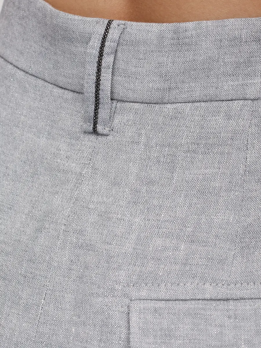 Брюки льняные