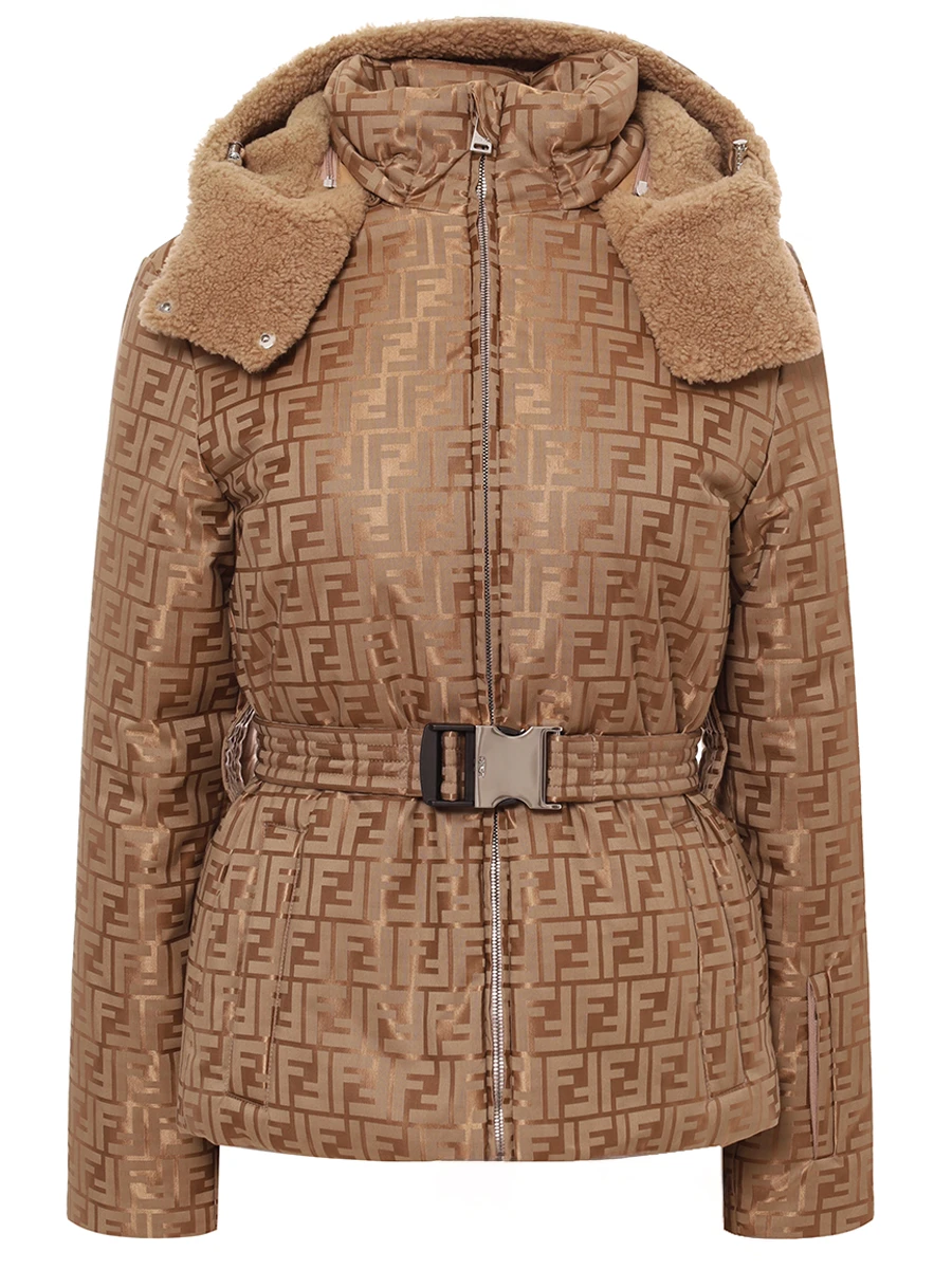 Пуховик с принтом