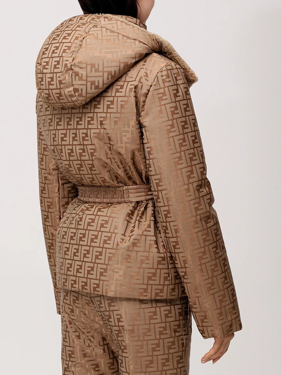 Пуховик с принтом