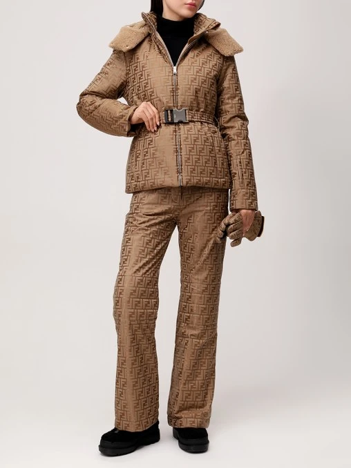 Пуховик с принтом FENDI