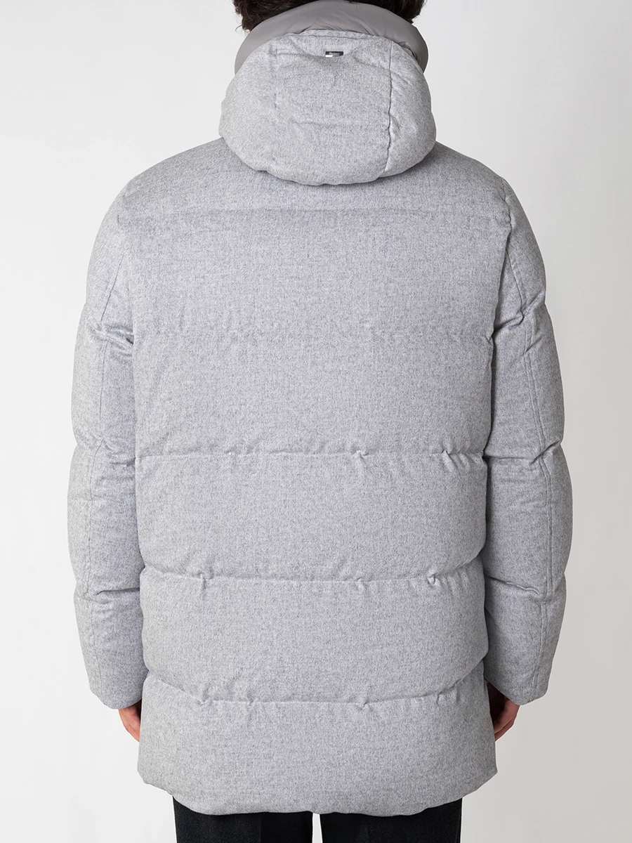 Пуховик из шелка и кашемира