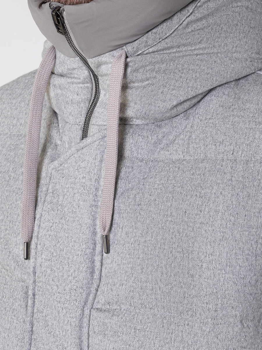 Пуховик из шелка и кашемира