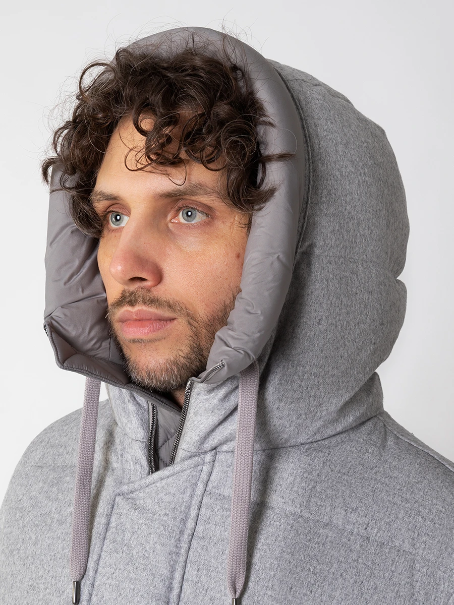 Пуховик из шелка и кашемира