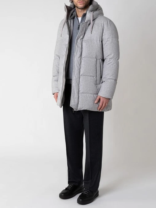 Пуховик из шелка и кашемира HERNO