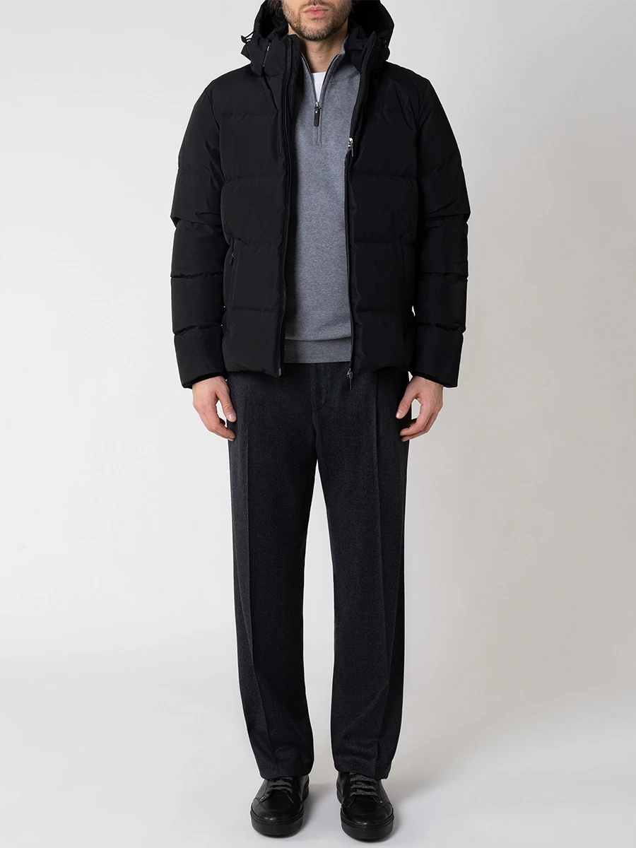 Пуховик из шелка и кашемира