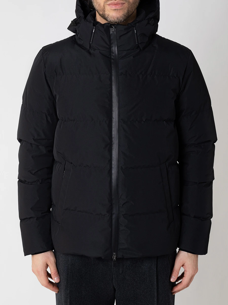 Пуховик из шелка и кашемира