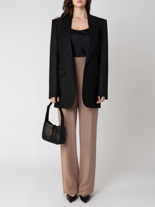 Брюки шелковые SAINT LAURENT