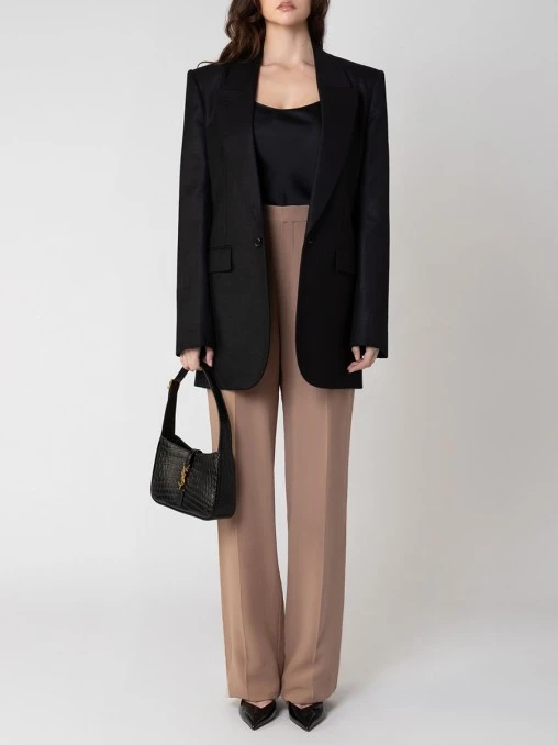 Брюки шелковые SAINT LAURENT