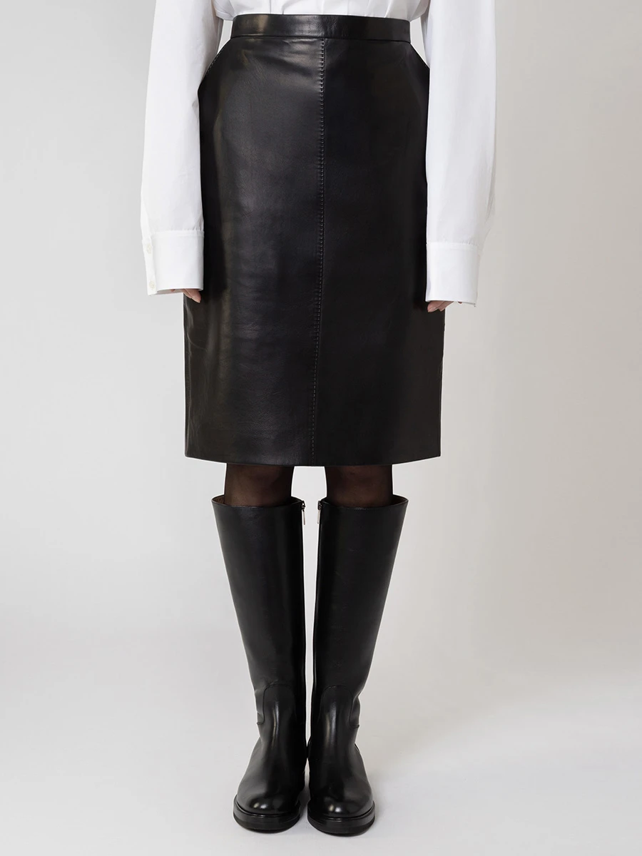 Юбка кожаная