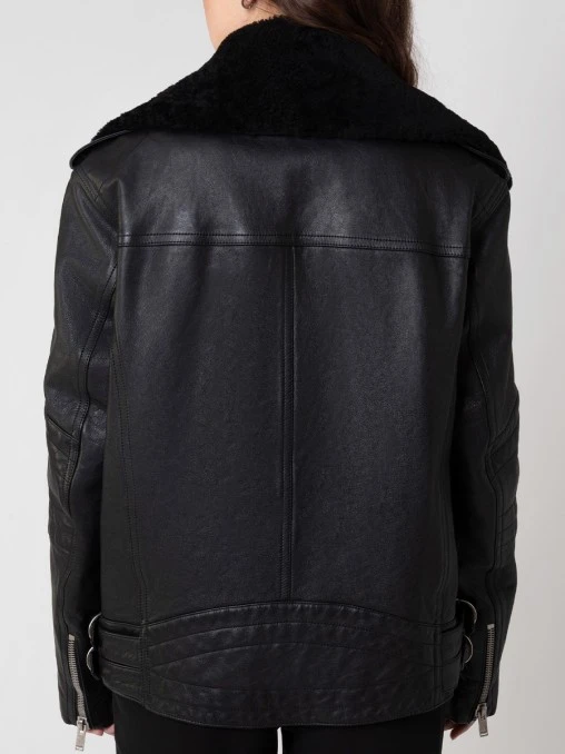 Куртка-косуха кожаная SAINT LAURENT
