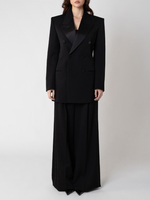 Пиджак-смокинг шерстяной SAINT LAURENT