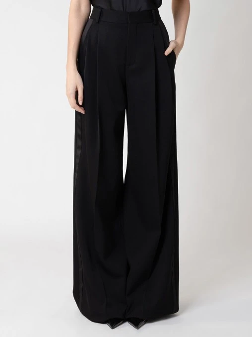 Брюки шерстяные SAINT LAURENT