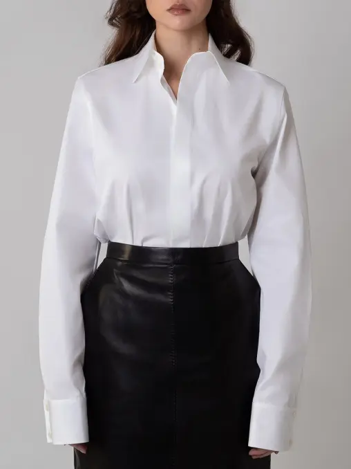 Блуза хлопковая SAINT LAURENT