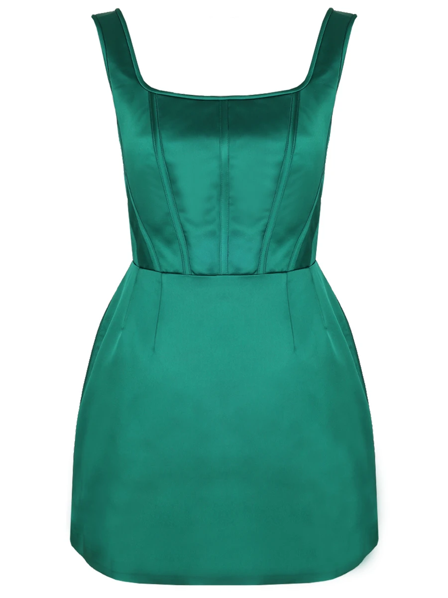 Платье атласное