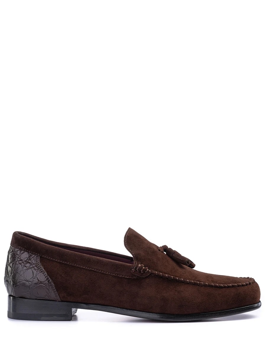 Лоферы замшевые